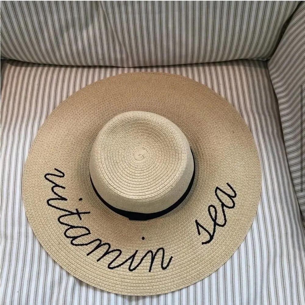 J.Crew Vitamin Sea Straw Brimmed Hat